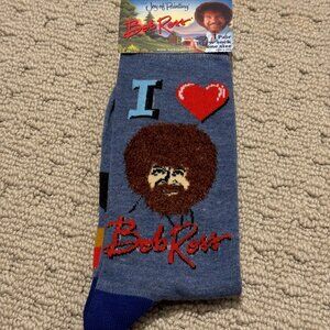 New Bob Ross Novelty Crew Socks Size 6-12/13 - Men's/Women's -